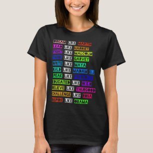 T-shirt Dream Like Martin Lead Like Harriet Women Black Hi