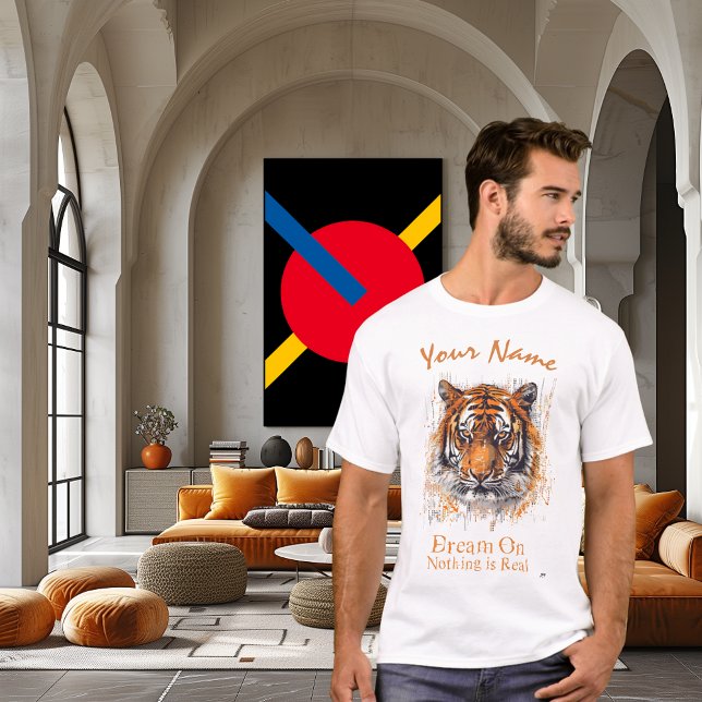 T-shirt Dream On - Rien n'est réel | Cyberpunk Tiger Art (Créateur téléchargé)