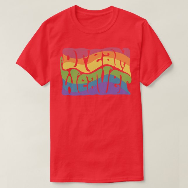 T-shirt Dream Weaver Rainbow Word Art (Design devant)