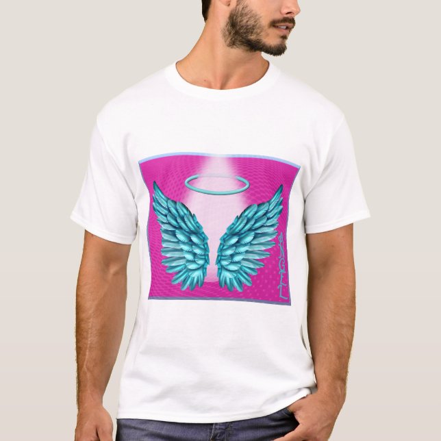 T-shirt "Dreamlike Angelic Wings and Halo" (Devant)
