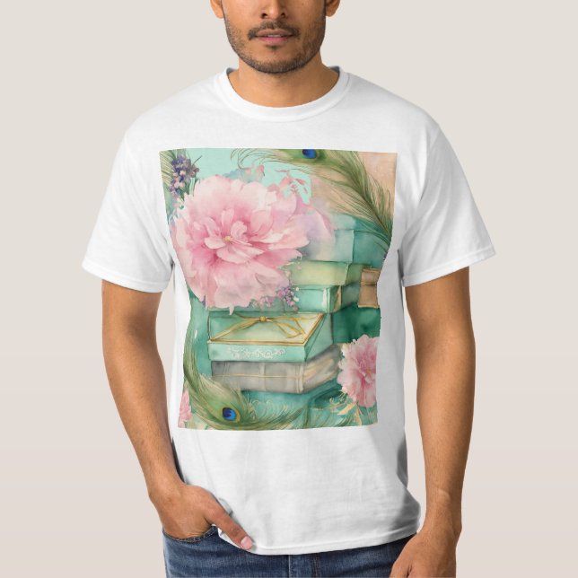 T-shirt Dreamy Shabby Chic Pastel Boîte Cadeau & Pièce Pea (Devant)