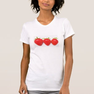 T-Shirt drei rote Erdbeeren