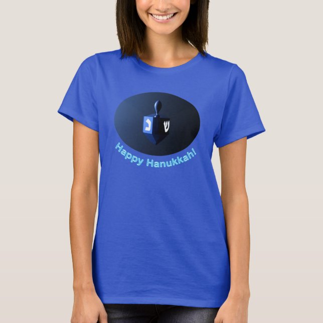 T-shirt Dreidel bleu brillant (Devant)