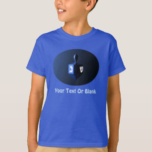 T-shirt Dreidel bleu brillant