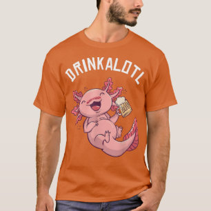 T-shirt Drinkalotl Funny Aolotl Anime hommes femmes Beer L