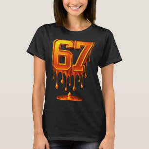 T-shirt Dripng Gold 67 Mème Respectez Le Drip 67 Auréole D
