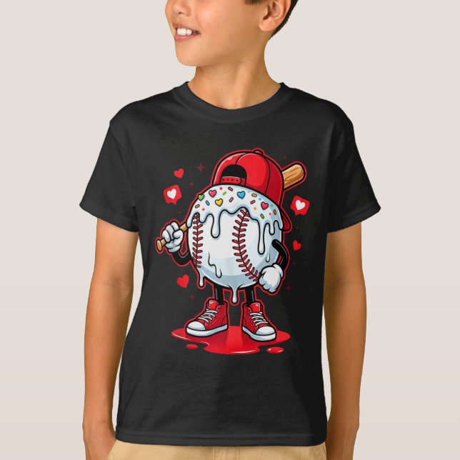 T-shirt Dripping Baseball Drip Icecream Apparel Youth Boy  (Devant)