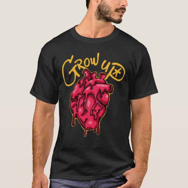 T-shirt dripping Heart streetwear (Devant)