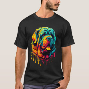 T-shirt Dripping Paint Art Mastiff Napolitain Mastino Napo