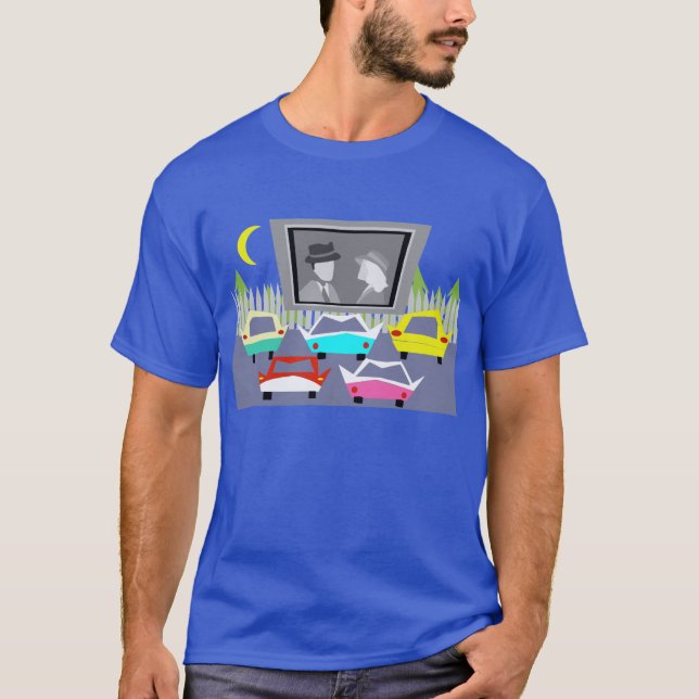 T-shirt drive-in de film de petite ville (Devant)