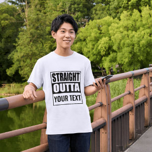 T-shirt DROIGHT OUTTA - ajoutez votre texte ici/créez votr