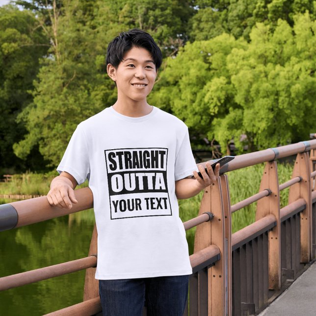 T-shirt DROIGHT OUTTA - ajoutez votre texte ici/créez votr (Créateur téléchargé)
