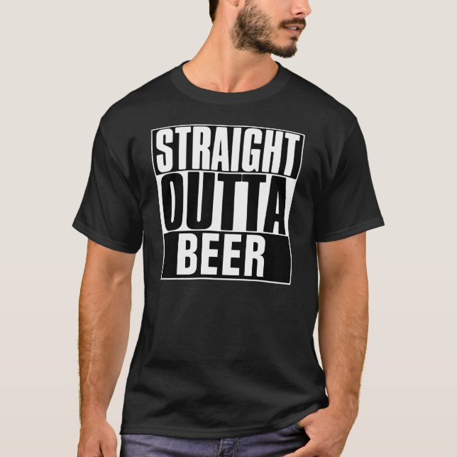 T-SHIRT DROIT DE BIÈRE D'OUTTA (Devant)