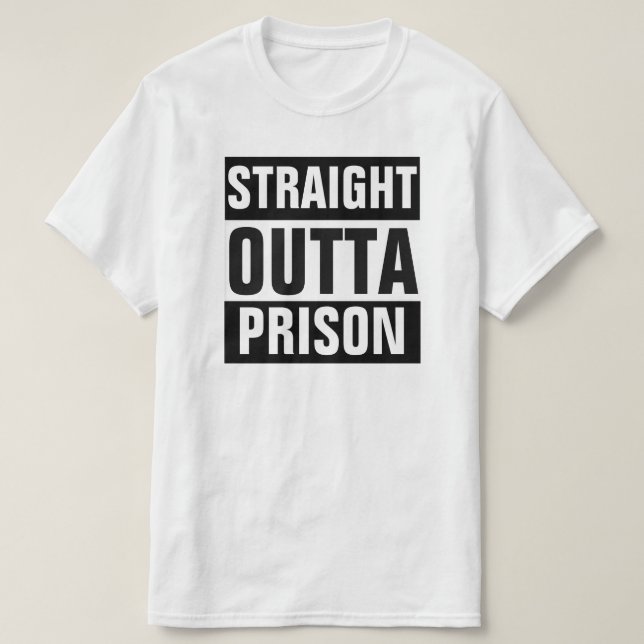 T-SHIRT DROIT DE PRISON D'OUTTA (Design devant)