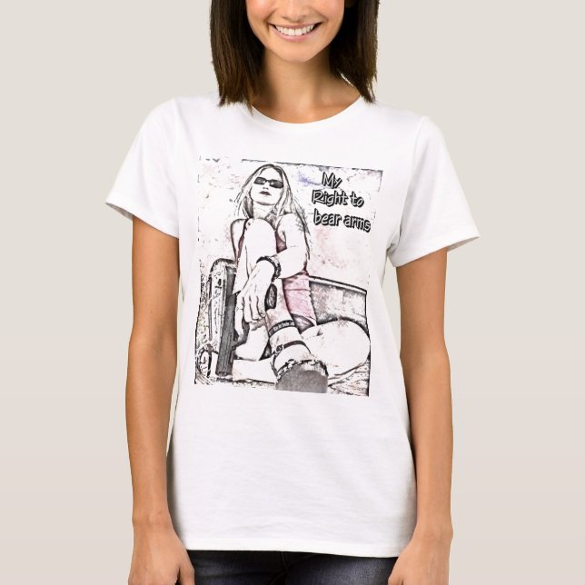 T-shirt Droit de soutenir des bras (Devant)