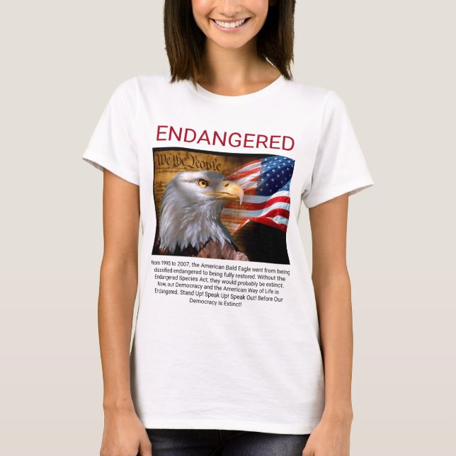 T-shirt Droit des animaux de Loi d'espèce menacée d'Eagle (Devant)