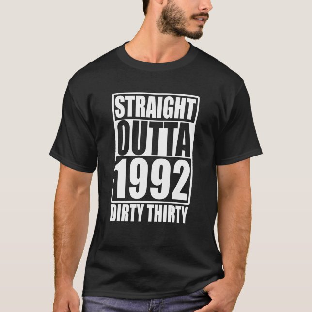 T-shirt Droit Devant 1992 Sale 30 Trente 30E Anniversaire (Devant)