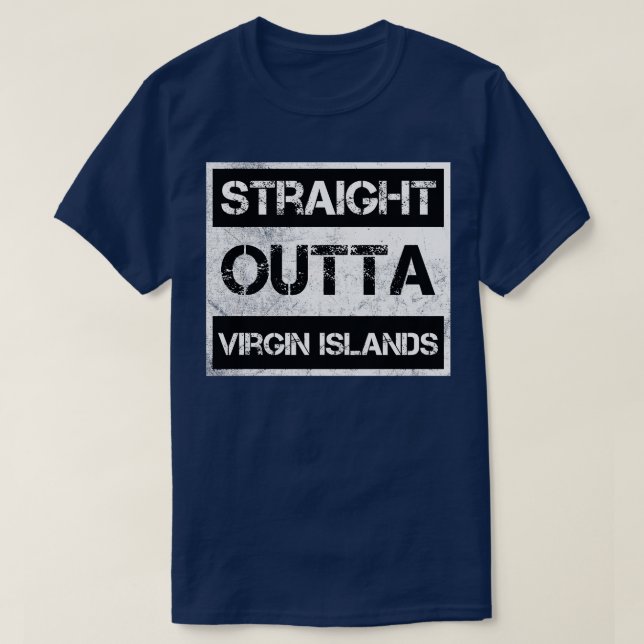 T-shirt Droit devant le Parc National des Îles Vierges Vin (Design devant)