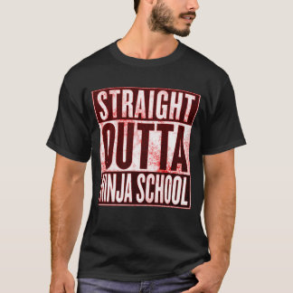 T-shirt Droit devant l'école Ninja Funny Graphic Tee