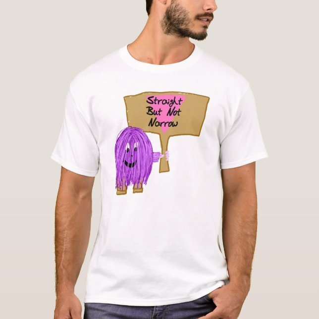 T-shirt Droit mais non étroit pourpres (Devant)