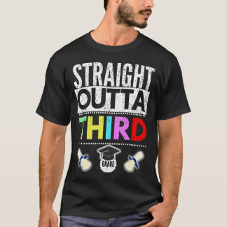 T-shirt Droit Outta 3e année d'études Dernière journée de