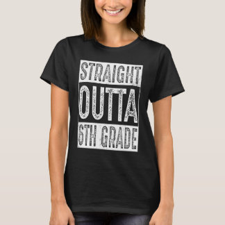 T-shirt Droit Outta 6e année 6e année Diplôme