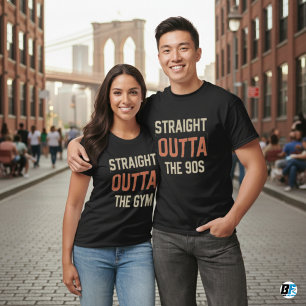 T-shirt DROIT OUTTA - ajoutez votre texte ici/créez votre 