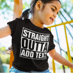 T-shirt DROIT OUTTA - ajoutez votre texte ici/créez votre