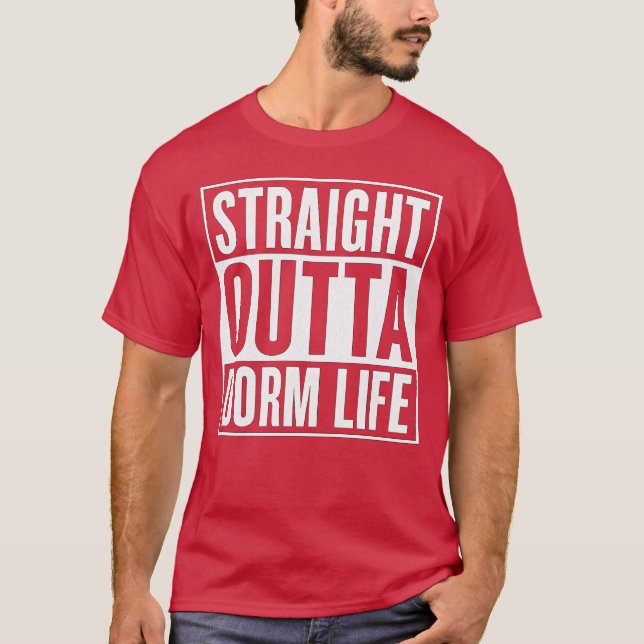 T-shirt Droit Outta Dorm Diplôme de vie (Devant)