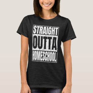 T-shirt Droit Outta Homeschool Graduation Enfants Garçons 