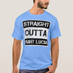 T-shirt Droite En Dehors De Sainte Lucie Voyageur Pays Cad