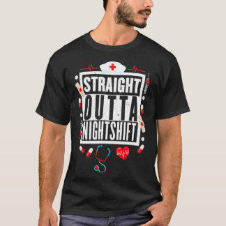 T-shirt Droite En Dehors NuitShift Infirmière