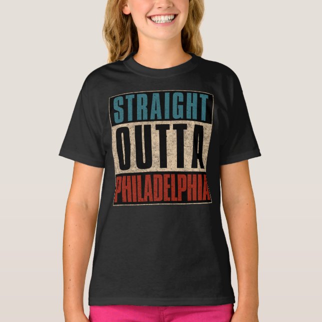 T-shirt Droite en direction de Philadelphie Pennsylvanie P (Devant)