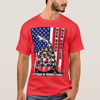 T-shirt Droits des femmes Santé génésique Drapeau américai
