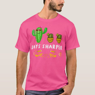 T-shirt Drôle 100 Jours Coupe Plus Sûre Cactus 100 Jours D