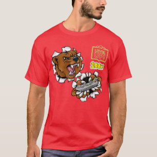 T-shirt Drôle 100 Jours De Jeux D'Ours À L'École