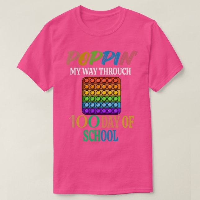 T-shirt Drôle 100 jours de l'enseignant de l'école Gift po (Design devant)