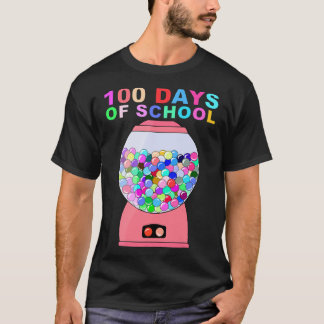 T-shirt drôle 100 jours de machine de gumball scolaire pou