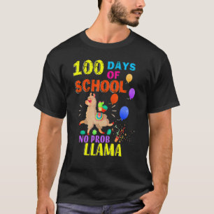 T-shirt Drôle 100 Jours D'école Pas De Problama Lama Ensei