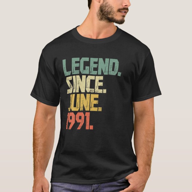 T-shirt Drôle 30 ans Hommes Légende Femmes depuis Juin 199 (Devant)