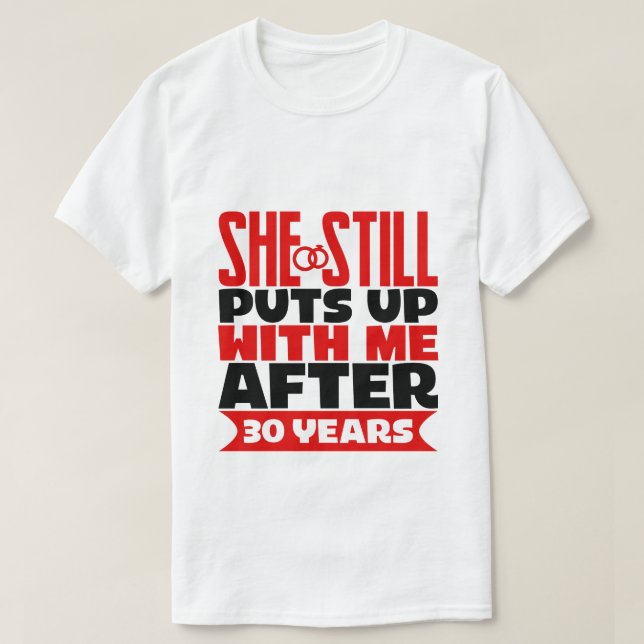 T-shirt drôle 30e anniversaire mari (Design devant)