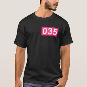 T-shirt Drôle 35 Ans Cadeaux Numéro 035 Patch 35Th Birt