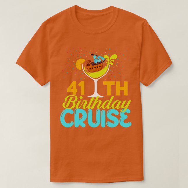 T-shirt Drôle 41e croisière d'anniversaire (Design devant)