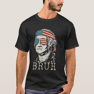 T-shirt Drôle 4 juillet 2024 George Washington Bruh Hommes