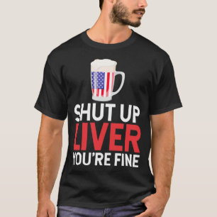 T-shirt Drôle 4 juillet américain Drapeau USA Patriotic Be