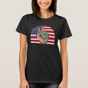 T-shirt Drôle 4 juillet américain Jeu de Drapeau Patriotiq