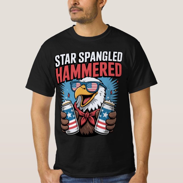 T-shirt Drôle 4 juillet design pour hommes (Devant)