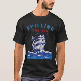 T-shirt Drôle 4 juillet déverser le thé depuis 1773 Hommes
