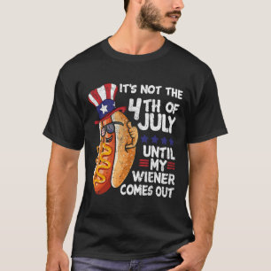 T-shirt Drôle 4 juillet Hot Dog Wiener Sortit Bbq Par
