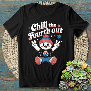 T-shirt Drôle 4 juillet le froid patriotique le quatrième